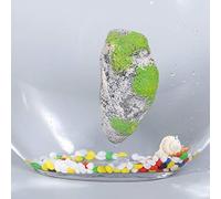 Qukaim Fish Tank Floating Rock Aquarium Floating Rock Ornament, Medium 3D Fluorescence Fish Tank Decoration, Suspended Stone for Aquatic Landscape, Silicone Fish Tank Decor
