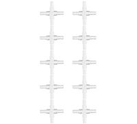 Qukaim Fish Tank Joint 10 Pcs Soft Hose 4 Way Connector, Aquarium Splitter Joint Air Pump Adapter for Fish Tank, Durable PVC Material, 1.2 cm Diameter