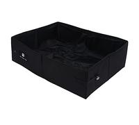 Qukaim Foldable Cat Litter Box Portable Foldable Cat Litter Box, Oxford Cloth Waterproof Pet Litter Box Bag for Travel, Black, Suitable for Cats, Compact Design
