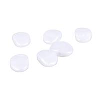 Qukaim Folk Guitar String Button 6 Pcs Folk Guitar String Button Handle Knob Head Cap Tuner Tuning Peg Buttons, White, Compatible with Electric and Acoustic Guitars
