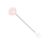 Qukaim Funny Cat Stick Cat Elastic Spring Toy, Metal Wire Spring Interactive Teaser Toy, Funny Cat Stick for Pet Play, Cat Paw Design, Pink