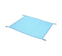 Qukaim Guinea Pig Hanging Swing 8Pcs Cat Repellent Mat, PVC Recyclable Deterrent Scat Mat, Breathable Cool Hanging Pet Summer Mesh Bed for Cat, Guinea Pig, Hamster, 49 x 60 cm, Blue