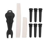 Qukaim Guitar Accories Guitar Bridge Pin Kit, Ox Bone Bridge Pins with Pillow Puller Remover, Includes Saddle Nut, Acoustic Guitar Repair Tool, Instrument Accories