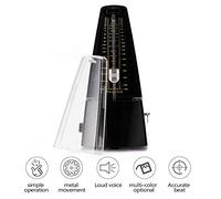 Qukaim Guitar Antique Metronome Antique Mechanical Metronome, Universal Pendulum Metronome for Piano, Guitar, Violin, Music Practice, Classic Design, 18 cm Tall, Wood Finish