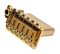 Qukaim Guitar Bridge 6 String Top Loading Design, Adjustable Electric Instrument Replacement Parts, Black for M00878, Hardtail Bridge with Saddles, Electric Guitar Parts