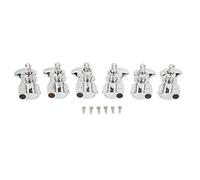 Qukaim Guitar Bridge Thread Screw 6 Pcs Tremolo Bridge String Locking Screws, Metal Electric Guitar Fine Tuning Screws, Silver, Compatible with Various Tremolo Bridges