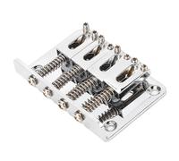 Qukaim Guitar Bridgefor Cigar Box Electric Guitar Bridge, 4 String Hardtail Bridge Replacement for Cigar Box Guitars, Metal Construction, Guitar Accories, Design