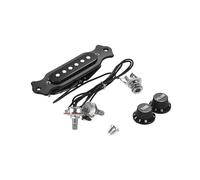 Qukaim Guitar Copper Single Magnetic Coil Noisel Acoustic Guitar Pickup, Volume Tone Control Knobs, Mounting Screws Set, For Acoustic Folk Guitars