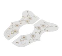 Qukaim Guitar Guard Guitar Guard Picks 2 Pcs, Anti-Scratch Pickguard Protection Plate for Stringed Instruments, Hard Plastic, Red