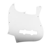 Qukaim Guitar Guard Plate Electric Guitar Pickguard, Cool Skull Design, Solid Wood and Aluminum Alloy, Jazz Bass Scratch Plate, Type B, 38 x 24 cm, Black and Silver