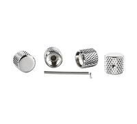 Qukaim Guitar Knob 4Pcs Metal Guitar Knob Set, Volume Tone Control Dome Flat Top Barrel Knobs with Wrench, GD139A Nickel Finish, Suitable for Various Musical Instruments