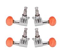 Qukaim Guitar Machine Heads Ukulele Tuning Keys, Locking Tuners 2R 2L, Metal and Plastic Machine Heads, Guitar String Pegs for Ukulele, Easy Chord Learning and Tuning
