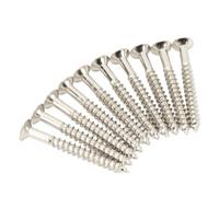 Qukaim Guitar Neckplate Mounting Screw Guitar Neck Mounting Screws, Pack of 10, Iron Proof Resistance Sturdy Neckplate Assembly Screws for Guitar Neck Plate Installation