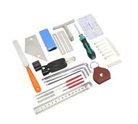 Qukaim Guitar Parts Guitar Repair Tools Kit, 36 Pcs Guitar Setup Maintenance Kit, String Changing, Tuning Wrench, Leveling Ruler, Musical Instrument Supplies