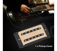 Qukaim Guitar Pickup Cover Two Slot Metal Guitar Pickup Case, Brass Humbucker Cover for Electric Guitars, Golden Finish, Compatible with Standard Humbucker Pickups