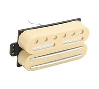 Qukaim Guitar Pickup, Metal Plastic Dual Coil Single Pickup, Noise Sweet Delicate Sound, Ideal for Electric Guitars, Versatile Dual Rail Design