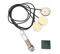 Qukaim Guitar Pickup, Self-Adhesive Piezo Transducer for Acoustic Ukulele, Bass, Classical Guitar, Violin, Banjo, Black, Avoids Trepanning