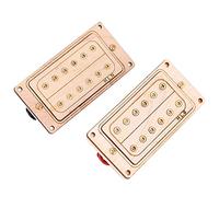 Qukaim Guitar Replacement Part Lipstick Tube Pickup, Electric Guitar Single Coil Pickup with Alnico V Magnet, Folk Acoustic Guitar Sound Hole Pickup, Includes Volume and Tone Knobs, Gold