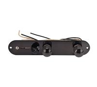 Qukaim Guitar String Ferrules 6Pcs Guitar String Ferrules Set, Brass Through Body Ferrules for Electric Guitars, Recordative Edition, Black Finish