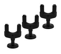 Qukaim Guitar Wall Hooks Guitar Wall Hooks, 3 Pcs Plastic Universal Mounting Brackets, Stands for Ukulele and Bass, Black Guitar Wall Stand, Easy Installation