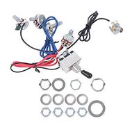 Qukaim Guitar Wiring Harn Kit, Prewired 3 Way Switch 2V2T1J for Electric Guitar, Yellow, Wire Accories, Compatible with Various Electric Guitar Models