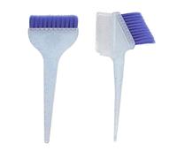 Qukaim Hair Dye Brush Applicator 2pcs Soft Nylon Hair Dye Brush Comb, Double Sided Hair Highlighting Brush with Glitter Handle, Blue, Hair Dye Applicator