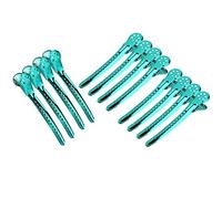 Qukaim Hair Styling Clips Electric Hair Coloring Bowl with Automatic Mixer, 12-Piece Hair Styling Clips Set, Salon Sectioning Hairpins and Clamps for Hair Dyeing and Styling, Red