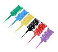 Qukaim Hair Styling Comb 5 Pcs Space Aluminum Colorful Gradient Haircut Comb Set, Professional Styling Comb, Tail Comb, Hair Dye Comb, Hair Styling Tool