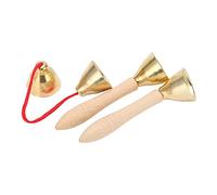 Qukaim Hanging Bell Aluminum Hanging Bell, Clear Sound Hand Bell with Ergonomic Wooden Handle, Vintage Style Dinner Bell for Weddings and Events