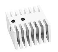 Qukaim Heat Sink Block 3D Printer Heat Sink Block, Single Head Aluminum Alloy Extruded Heatsink, DIY 3D Printer Accessories, Compatible with Various Models