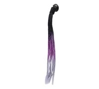 Qukaim Helmet Hair Decoration Canvas Block Wig Head, 22in Mannequin Head for Hair Styling, Dreadlocks and Braiding, Suction Cup Base, Motorcycle Helmet Hair Decoration, Black Purple Gray