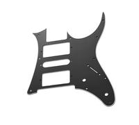 Qukaim HSH Electric Guitar Pickguard, PVC Pick Guard Scratch for Ibanez G250 Guitar Replacement, Black 1 Ply, Electric Guitar Parts