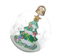 Qukaim Inflatable Christmas Ball 23.6in, LED Light Up Decorated Ball, PVC Foldable Outdoor Decoration with Remote Control, Giant Christmas Ornament for Holiday Tree