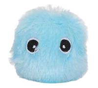 Qukaim Interactive Chirping Balls Plush Cat Toy Balls, Fluffy Cat Toy with Adjustable Elastic Rope, Interactive Chirping Balls with Catnip and Frog Sound, Ideal for Cat Exercise, Blue