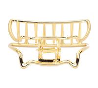 Qukaim Jaw Clips Hair Holder Metal Hair Claw Clips, Strong Hold Non-Slip Cat Shape Jaw Clips Hair Holder for Women, Gold Finish, 2.5 in, Hair Accessories