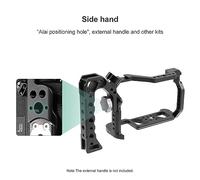 Qukaim JLwin Metal Camera Cage, Aluminum Alloy with Quick Release Plate, Cold Shoe Mount, 1/4in-20 & 3/8in-16 Threaded Holes, Compatible with Canon EOS R5/R6
