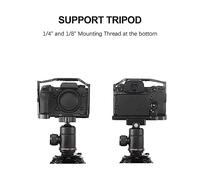Qukaim JLwin Protective Camera Cage, Aluminum Alloy with Cold Shoe Mount, Magnetic Wrench Slot, Numerous 1/4in & 3/8in Threaded Holes, Compatible with X-H2/X-H2S