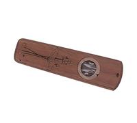 Qukaim Kazoo Flute Wood Kazoo Flute, Wooden Kazoo for Guitar Ukulele Accompaniment, Diaphragm Wind Instrument, Walnut Finish, Ideal for Music Enthusiasts and Beginners