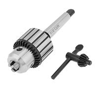 Qukaim Key Type Drill Chuck Key Type Drill Chuck, 1-1m Capacity Carbide Steel MT2-B16, Mini Lathe Tool for Precision Drilling, Compatible with Various Lathes