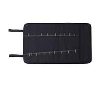Qukaim Knife Bag Chef Knife Roll Storage Bag, Foldable Oxford Cloth Knife Carrying Bag for Cook and Baker, Portable Design, Lightweight, Black