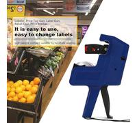 Qukaim Labeler MX-5500 Labeler, 8 Digit Price Tag Sticker Gun, Retail Tool with Labels & Ink Refill, Blue