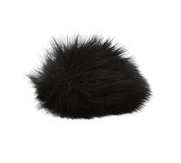 Qukaim Lavalier Wind Muff Microphone Furry Windscreen Muff, 0.5 cm / 0.2 in Black, Lapel Microphone Cover, Noise Reduction Accory for Clear o Recording