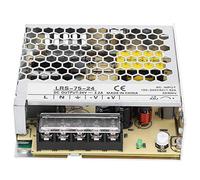 Qukaim LED Switching Power Supply LED Switching Power Supply 75W, Aluminum Transformer Driver for Medium Low Voltage Equipment, Model LRS-75-24, Compact Design, Efficient Performance