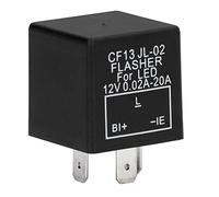 Qukaim LED Turn Signal Light Relay 3 Pin Electronic Flasher Relay, LED Turn Signal Light Control Flasher, Normally Open, DC 12V, Compatible with LED Lights