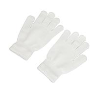 Qukaim Light Up Gloves - Fluorescent Hand Decorations for Halloween and Festival Parties, Night Glowing Design, One Size Fits Most, White