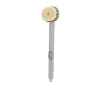 Qukaim Long Handle Rub Bath Brush 3pcs Body Scrubber Set, Exfoliating Sisal Glove and Long Handle Bath Brush, Flexible Skin Deep Clean Back Scrubber, Comfortable Hanging Design for Home Use