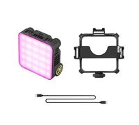 Qukaim M20C RGB Pocket LED Video Light, 20W Photography Fill Light, Dimmable 2500K-10000K, CRI 94+, Magnetic Backside, 16 Lighting Effects, APP Control