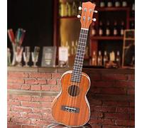 Qukaim Mahogany Ukulele Portable Ukulele Chord Trainer, 360° Rotatable Chords Chart Screen, Pocket Uke Practice Tool for Beginners, Uke Fingering Practice Tool