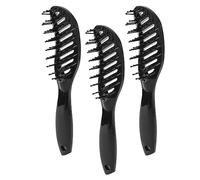 Qukaim Man9 Rows Curved Hair Brush Wooden Massage Comb, Wide Tooth Meridian Scraping Comb, Fish Shaped Design, Hair Brush for Scalp Massage and Detangling, 20 cm Long
