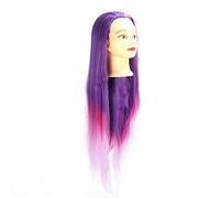 Qukaim Mannequin Hair Head Hair Beads 10 Pcs, Bright Color Lightweight Alloy Decorative Spiral Braid Pendants for DIY Hair Styling, Suitable for Mannequin Head and Hairdressing Practice, Purple